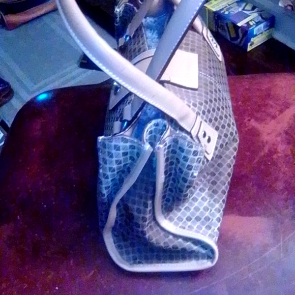 Leather Handbag Nine West mixed canvas and leather - Picture 7 of 8